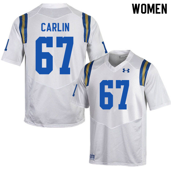 Women #67 Josh Carlin UCLA Bruins College Football Jerseys Sale-White - Click Image to Close